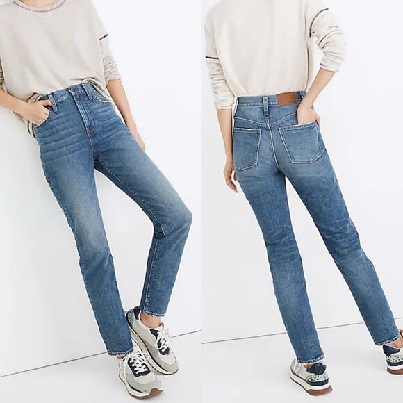 Madewell The Perfect Vintage Full-Length Jean in Sanderson Wash Mom Jean Size 24 - Picture 1 of 16